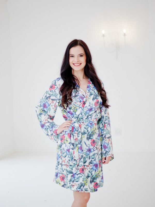 Floral Satin Robe