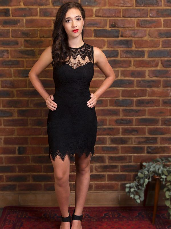 Black lace dress