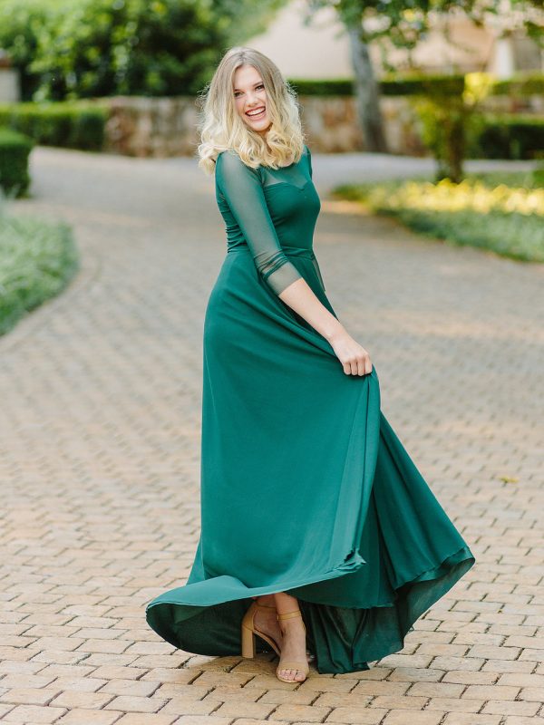 Emerald mesh skirt