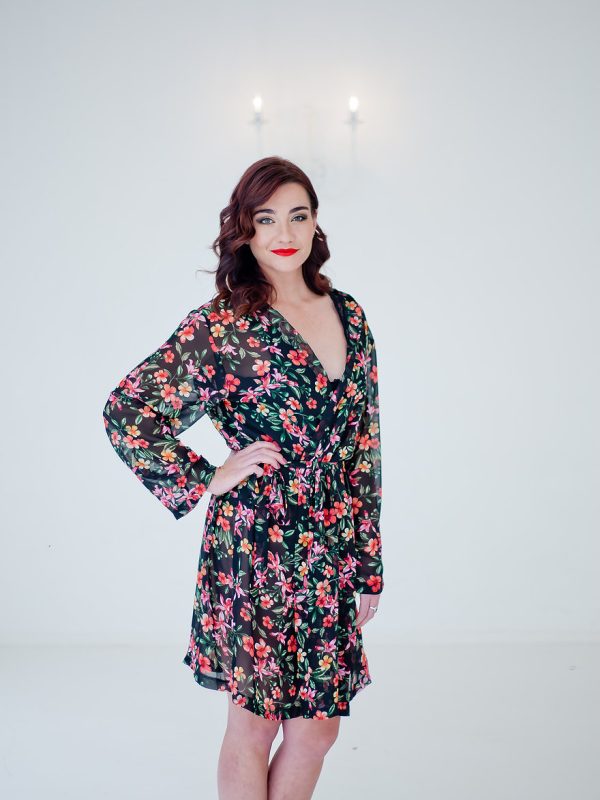 Sheer Floral Robe