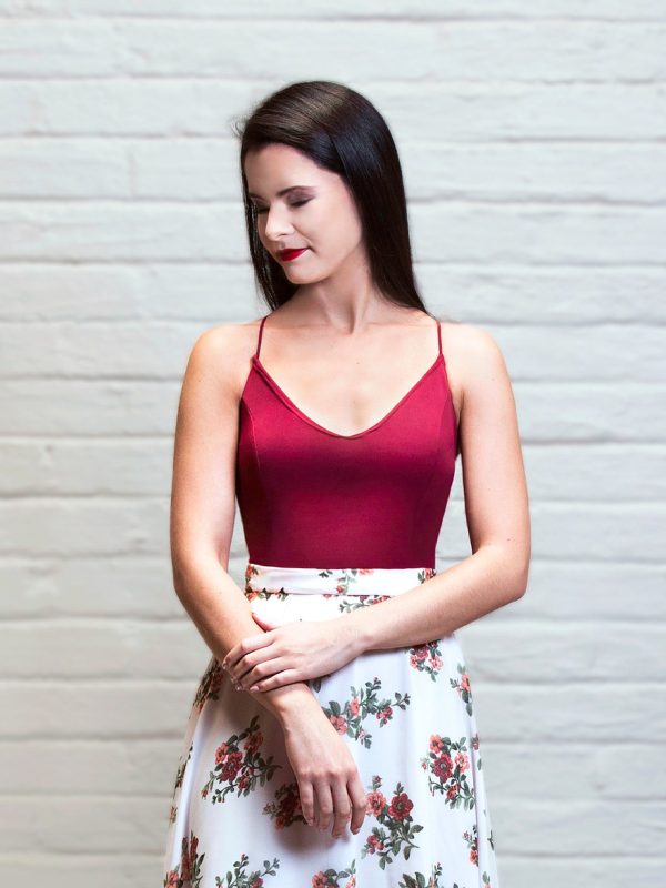 Burgundy stretch top